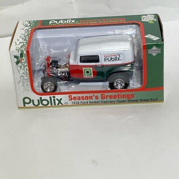 Publix Multicolor 1932 Ford Sedan Delivery Open Wheel Street Rod Christmas - Picture 1 of 8